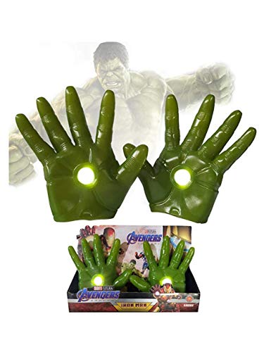 Hulk Gloves with Power Lights – Rubberized Hulk Grip Glove Avengers Toys For Kids
