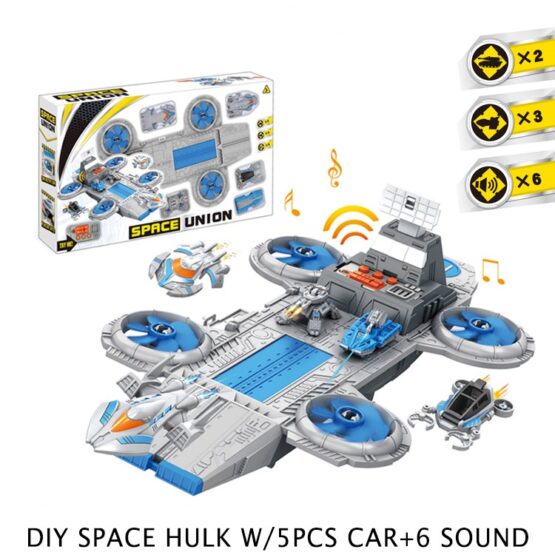 Spaceship for your space war – Space Union – With 6 sounds, 5 ships Toy For Kids.
