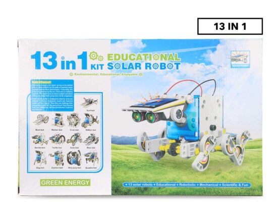 13-in-1 Educational Solar Robot Kit for Kids, STEM Science Toy Solar Power Building Kit Puzzle DIY Assembly Battery Operated Robotic
