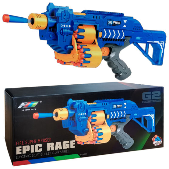 Super Imposed Epic Rage Electric Battery Operated Semi Auto Nerf Gun Series Toys for Boys.