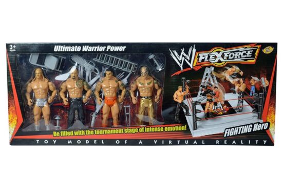 WWE Set of 4 Wrestling Action Figures Models Toy for Kids Fighting Hero Ultimate Warrior