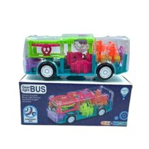 360 Degree Rotating Stunt Car Bus Bump and Go Toy With 4D Light, Dancing Toy, Battery Operated Toy