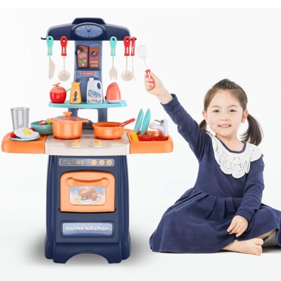 Fashion Kitchen Playset With Realistic Lights and Sounds, Simulation of Spray – 29 Pcs