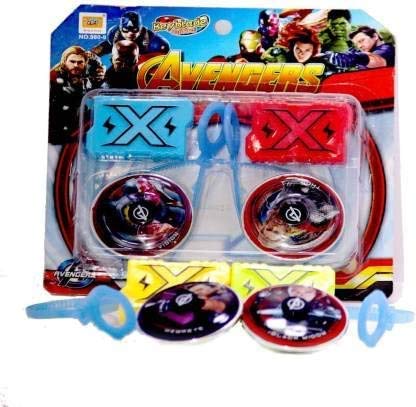Avengers Super Hero Beyblade Spinning Toy Beyblade Set of 2 Piece For Boys