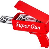 Kids Money Gun with 100 Pieces of Money and Cash Battery Operated Toy (Super Gun)