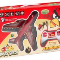Battery Operated Angry Birds Airplane Remote Control Toy with LED Light for Kids