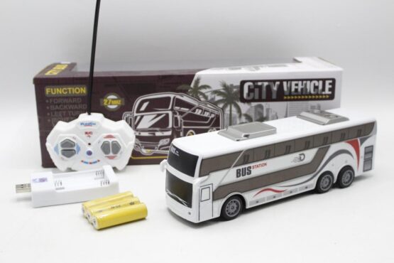 RC Car Bus City Express Model Remote Control Bus Toys with Light and Sounds