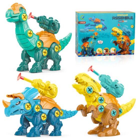 DIY Combination Assembly Dinosaur Toy Set Model Assembly Drill Puzzle Toys for Kid