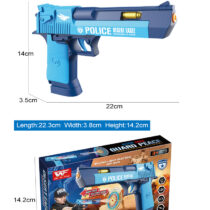 Plastic Battery Operated Shooting Police Pistol Toy Gun With Light & Sound