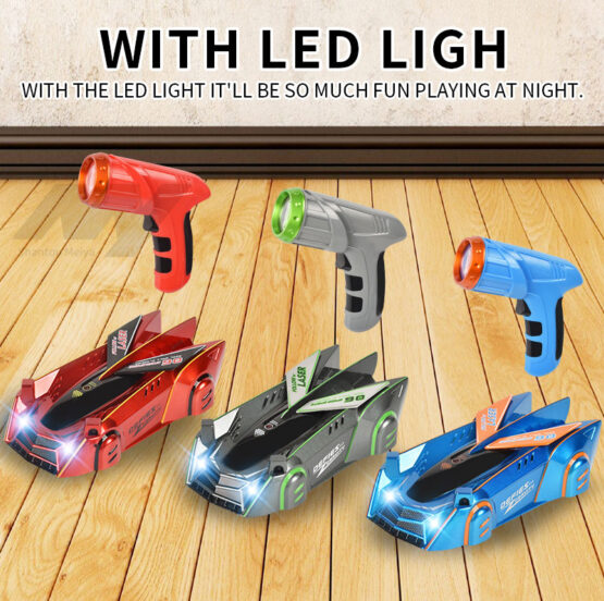 Infrared Laser Gun Tracking Ceiling Wall Climbing RC Car Toy Follow Light Anti Gravity Remote Control