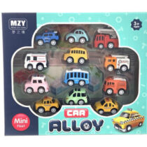 12 Pieces of Die-cast Alloy Pull Back Cars, Children’s Toys, Vehicles, Friction Power Toys