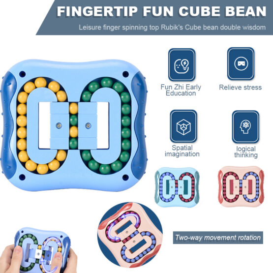 Magic Bean Cube Toys Rotating Decompression Square Small Beads Magic Cube Children’s Puzzle Decompression Special Shape Magic Cube Ball Game Creative Toys