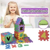 Educational 36 Piece ABC & 123 Foam Mat, Alphabet & Number Puzzle Mat for Toddlers Babies