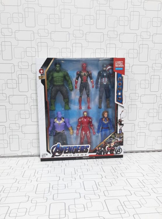 Marvel Avengers: Pack of 6 Endgame Titan Hero Series Action Figure – 6 Inches