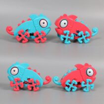 DIY Assembled Chameleon Toys Electric Chameleon Model Crawling Toys For Kids Girls & Boys ( Pink / Blue)