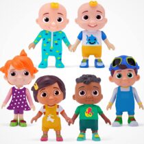 3-Inch Cocomelon Action Figures – 6-Pack Cocomelon Friends & Family Toys – Mini Characters JJ, TomTom, Yoyoyo, Cody and Nina – Komalon Dolls, Cake Topper for Toddlers and Babies