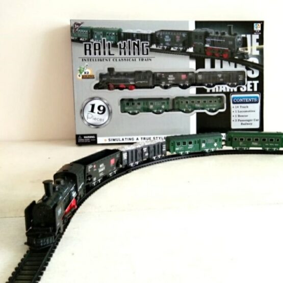 Train Set Toys for Kids with Lights & Sounds, Durable & Safe Exciting Train Track Set for kids, Easy to Assemble – 19 Pcs