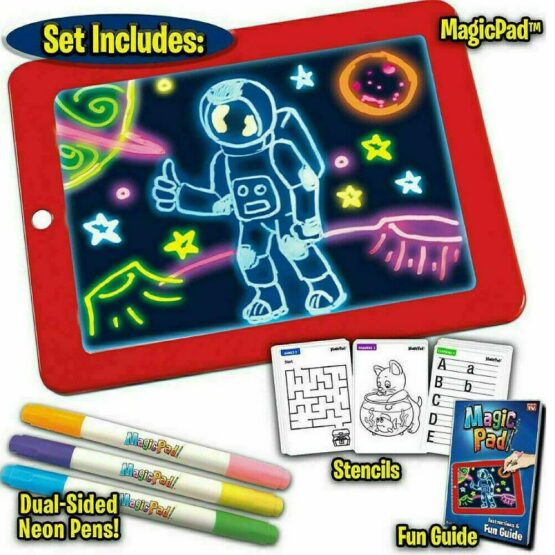3D Magic Drawing Pad LED Light Luminous Board with Watercolor Pen Intellectual Development Toy Children Painting Learning Tool Toy For Kids