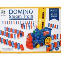 Kids Electric Domino Train Light Music Automatic Building Blocks Puzzle Toys (80 Pcs)