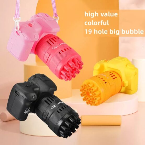 Bubble Machine Camera, Outdoor Toy for Kids Girls Boys Handle Soap Bubble Maker Toy Kids Durable Automatic Bubble Blower