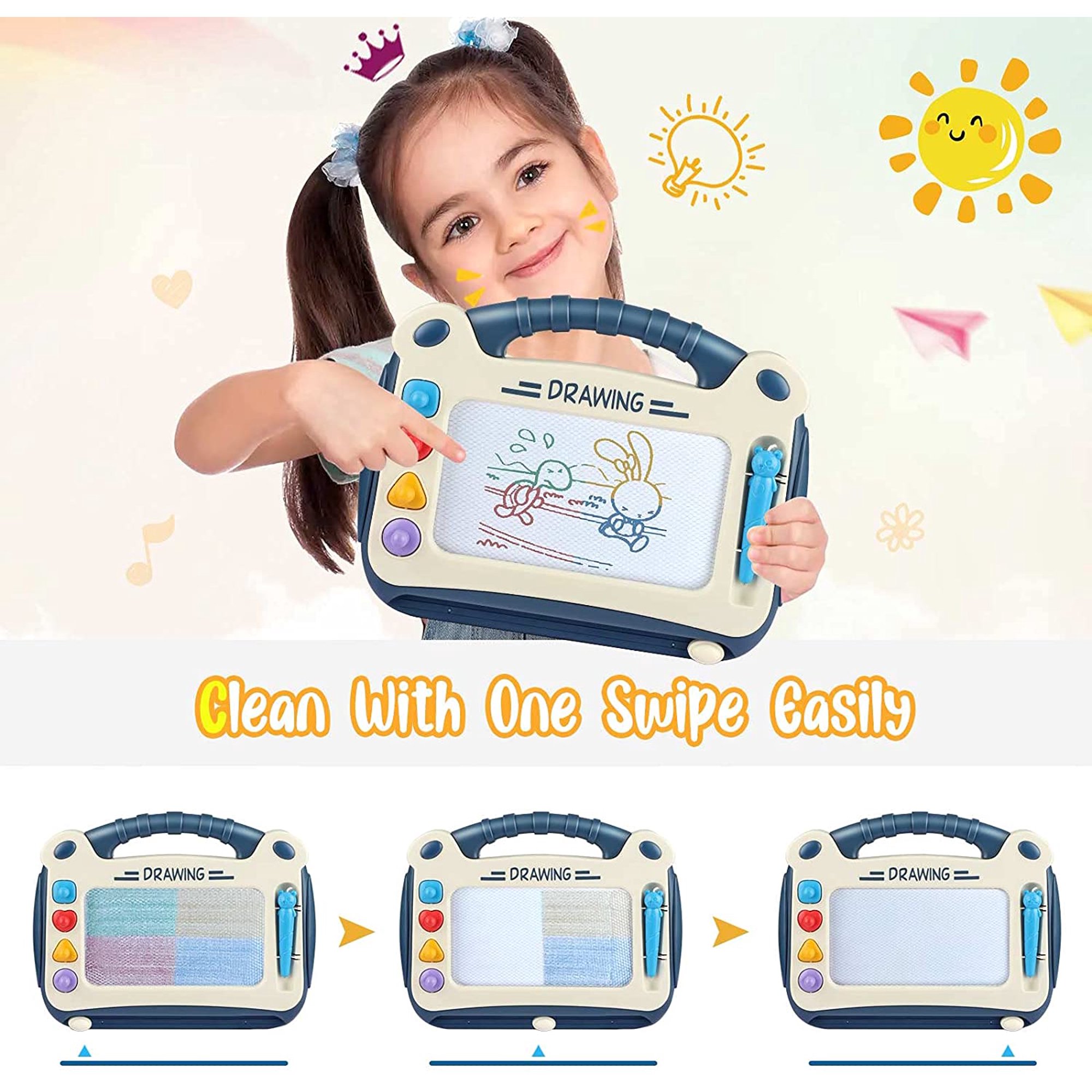 Multi-Function Magnetic Drawing Board Desk Toys For Kids Sketch Pad Doodle Writing Painting Table Art Learning Children Toy