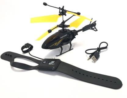 RC Flying Helicopter Watch Style remote With motion sensor 2 in 1 – Rechargeable